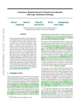 Consistency Regularization for Domain Generalization with Logit
  Attribution Matching