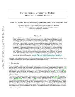On the Hidden Mystery of OCR in Large Multimodal Models