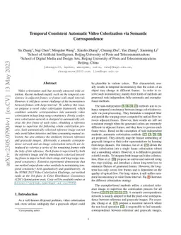 Temporal Consistent Automatic Video Colorization via Semantic
  Correspondence