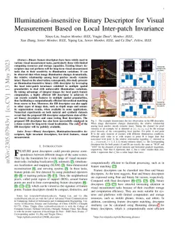 Illumination-insensitive Binary Descriptor for Visual Measurement Based
  on Local Inter-patch Invariance