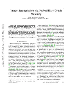 Image Segmentation via Probabilistic Graph Matching