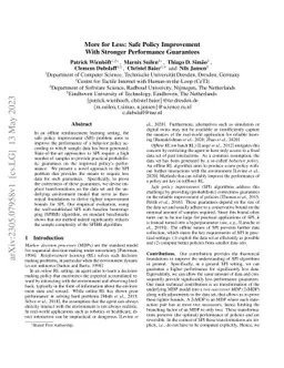 More for Less: Safe Policy Improvement With Stronger Performance
  Guarantees
