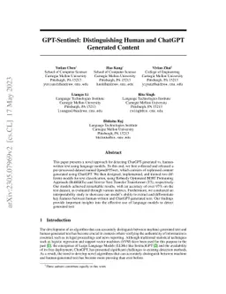 GPT-Sentinel: Distinguishing Human and ChatGPT Generated Content