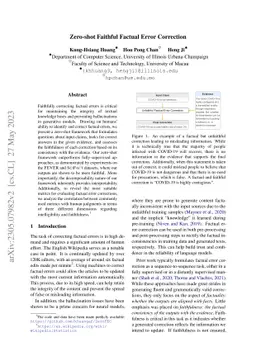 Zero-shot Faithful Factual Error Correction