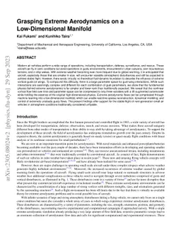 Grasping Extreme Aerodynamics on a Low-Dimensional Manifold