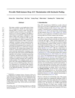 Provable Multi-instance Deep AUC Maximization with Stochastic Pooling