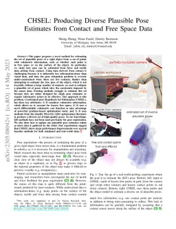 CHSEL: Producing Diverse Plausible Pose Estimates from Contact and Free
  Space Data