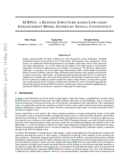 SCRNet: a Retinex Structure-based Low-light Enhancement Model Guided by
  Spatial Consistency
