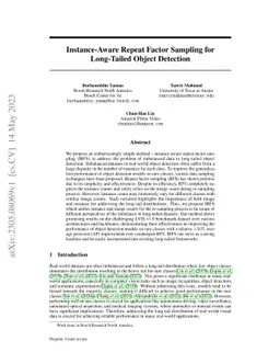 Instance-Aware Repeat Factor Sampling for Long-Tailed Object Detection