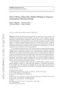 Two is Better Than One: Digital Siblings to Improve Autonomous Driving
  Testing