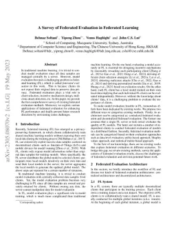A Survey of Federated Evaluation in Federated Learning