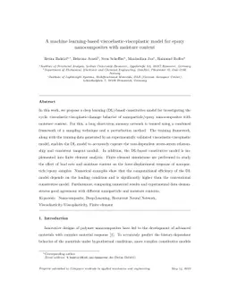A machine learning-based viscoelastic-viscoplastic model for epoxy
  nanocomposites with moisture content