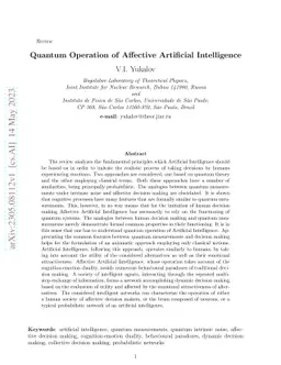 Quantum Operation of Affective Artificial Intelligence