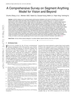 A Comprehensive Survey on Segment Anything Model for Vision and Beyond