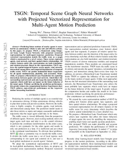 TSGN: Temporal Scene Graph Neural Networks with Projected Vectorized
  Representation for Multi-Agent Motion Prediction