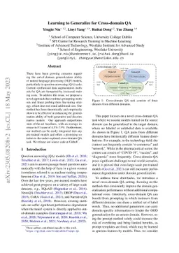 Learning to Generalize for Cross-domain QA