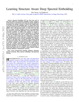 Learning Structure Aware Deep Spectral Embedding