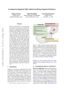 Learning Non-linguistic Skills without Sacrificing Linguistic
  Proficiency