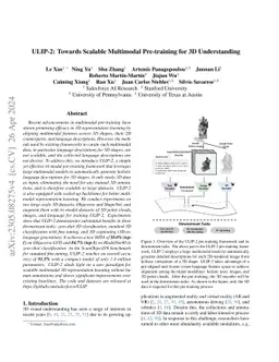 ULIP-2: Towards Scalable Multimodal Pre-training for 3D Understanding