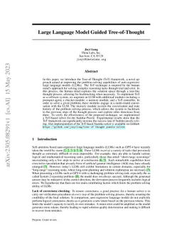 Large Language Model Guided Tree-of-Thought