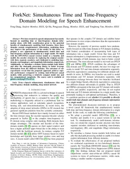 ForkNet: Simultaneous Time and Time-Frequency Domain Modeling for Speech
  Enhancement