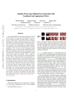 Identity-Preserving Talking Face Generation with Landmark and Appearance
  Priors