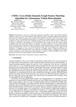 CMSG Cross-Media Semantic-Graph Feature Matching Algorithm for
  Autonomous Vehicle Relocalization