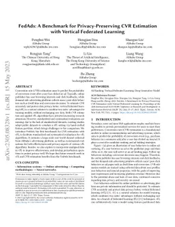 FedAds: A Benchmark for Privacy-Preserving CVR Estimation with Vertical
  Federated Learning