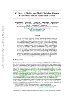 C-Eval: A Multi-Level Multi-Discipline Chinese Evaluation Suite for
  Foundation Models