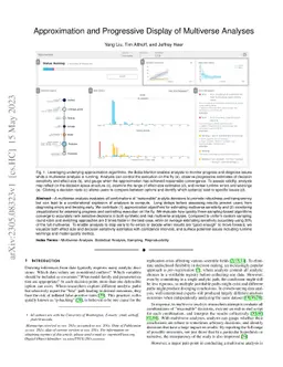 Approximation and Progressive Display of Multiverse Analyses