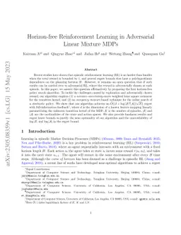 Horizon-free Reinforcement Learning in Adversarial Linear Mixture MDPs
