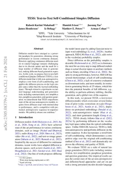 TESS: Text-to-Text Self-Conditioned Simplex Diffusion