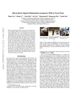 Hierarchical Aligned Multimodal Learning for NER on Tweet Posts