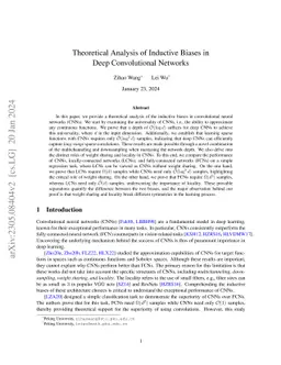 Theoretical Analysis of Inductive Biases in Deep Convolutional Networks