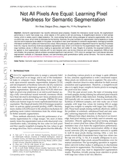 Not All Pixels Are Equal: Learning Pixel Hardness for Semantic
  Segmentation