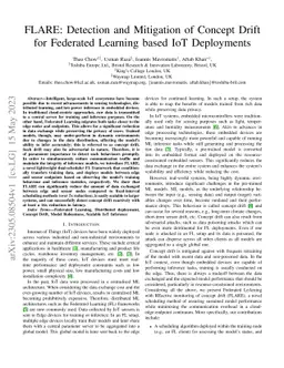 FLARE: Detection and Mitigation of Concept Drift for Federated Learning
  based IoT Deployments