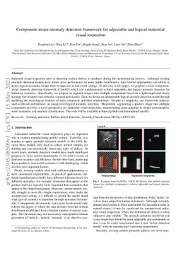 Component-aware anomaly detection framework for adjustable and logical
  industrial visual inspection
