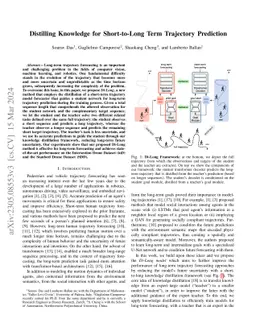 Distilling Knowledge for Short-to-Long Term Trajectory Prediction