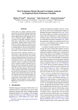 NLG Evaluation Metrics Beyond Correlation Analysis: An Empirical Metric
  Preference Checklist