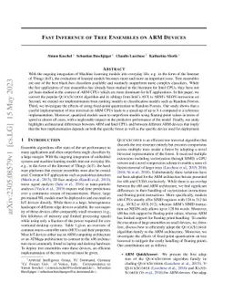 Fast Inference of Tree Ensembles on ARM Devices