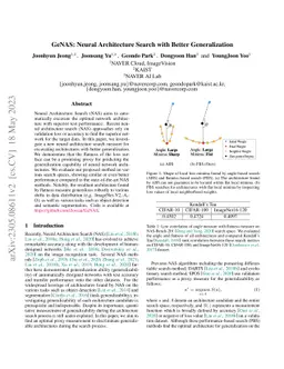 GeNAS: Neural Architecture Search with Better Generalization