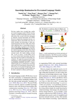 Knowledge Rumination for Pre-trained Language Models