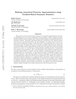 Refining Amortized Posterior Approximations using Gradient-Based Summary
  Statistics