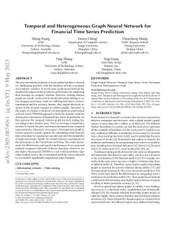 Temporal and Heterogeneous Graph Neural Network for Financial Time
  Series Prediction