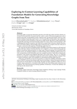 Exploring In-Context Learning Capabilities of Foundation Models for
  Generating Knowledge Graphs from Text