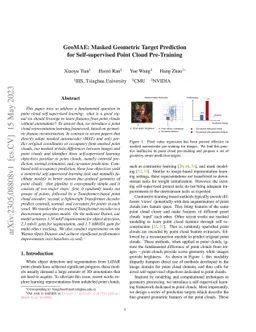 GeoMAE: Masked Geometric Target Prediction for Self-supervised Point
  Cloud Pre-Training