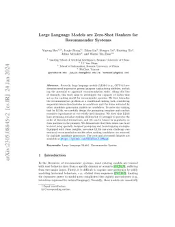 Large Language Models are Zero-Shot Rankers for Recommender Systems