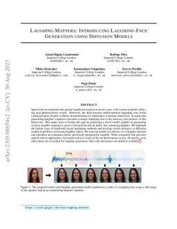Laughing Matters: Introducing Laughing-Face Generation using Diffusion
  Models