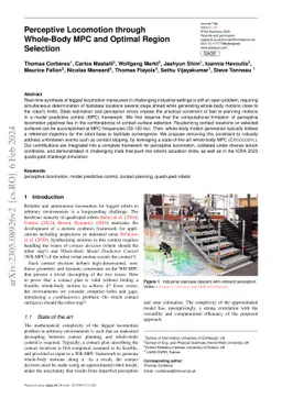 Perceptive Locomotion through Whole-Body MPC and Optimal Region
  Selection