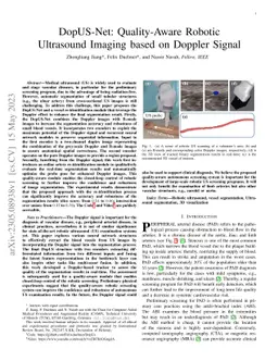 DopUS-Net: Quality-Aware Robotic Ultrasound Imaging based on Doppler
  Signal